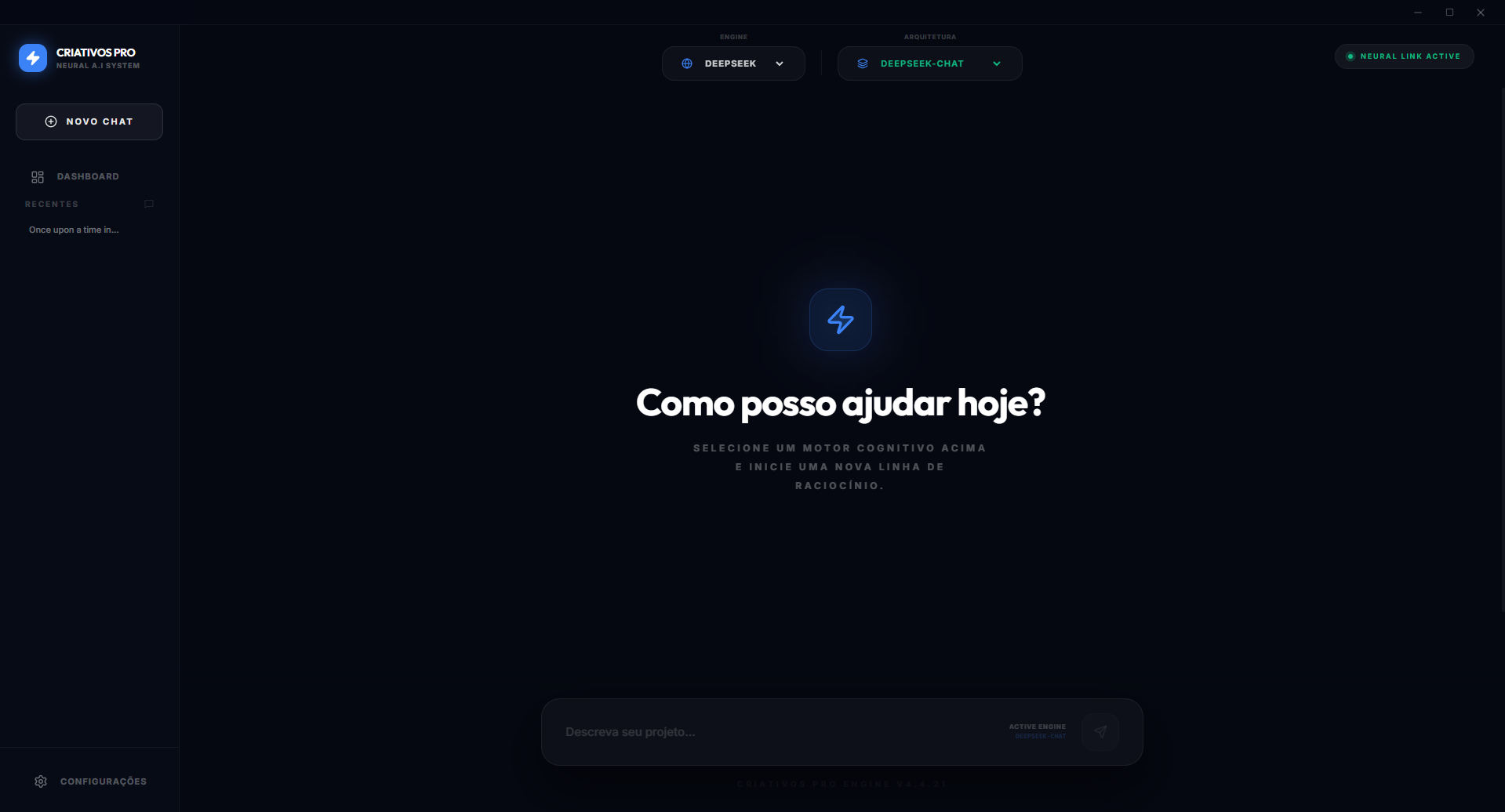 Interface CriativosPRO